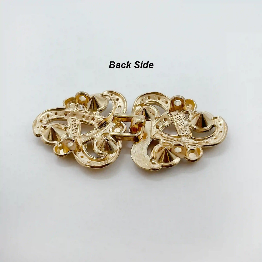 Triple-Loop Rhine Stone Frog Closure Buttons