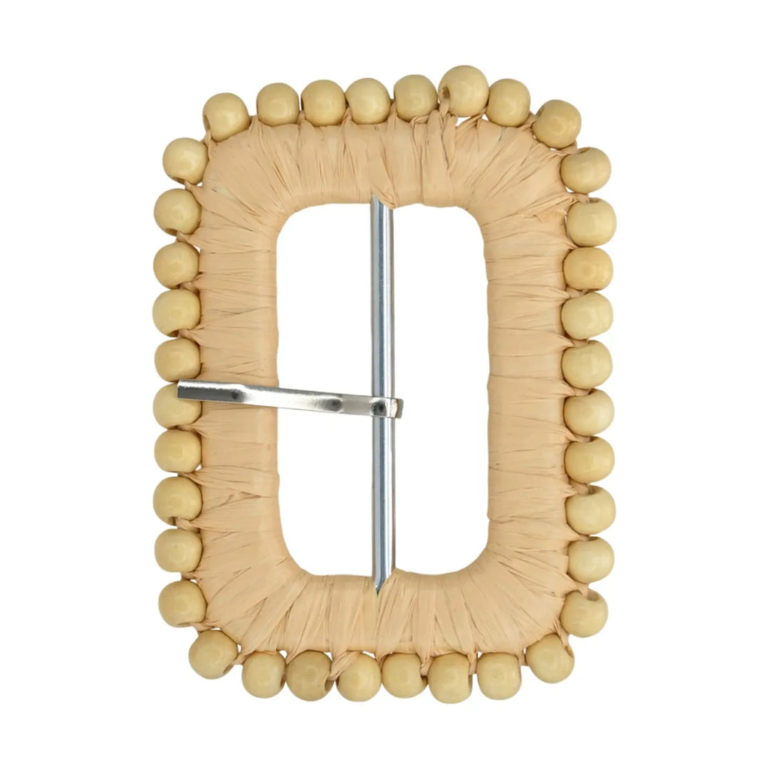 Handmade Beaded Raffia Buckle