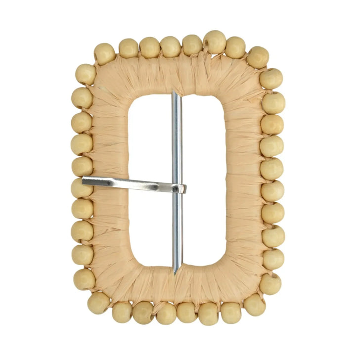 Handmade Beaded Raffia Buckle