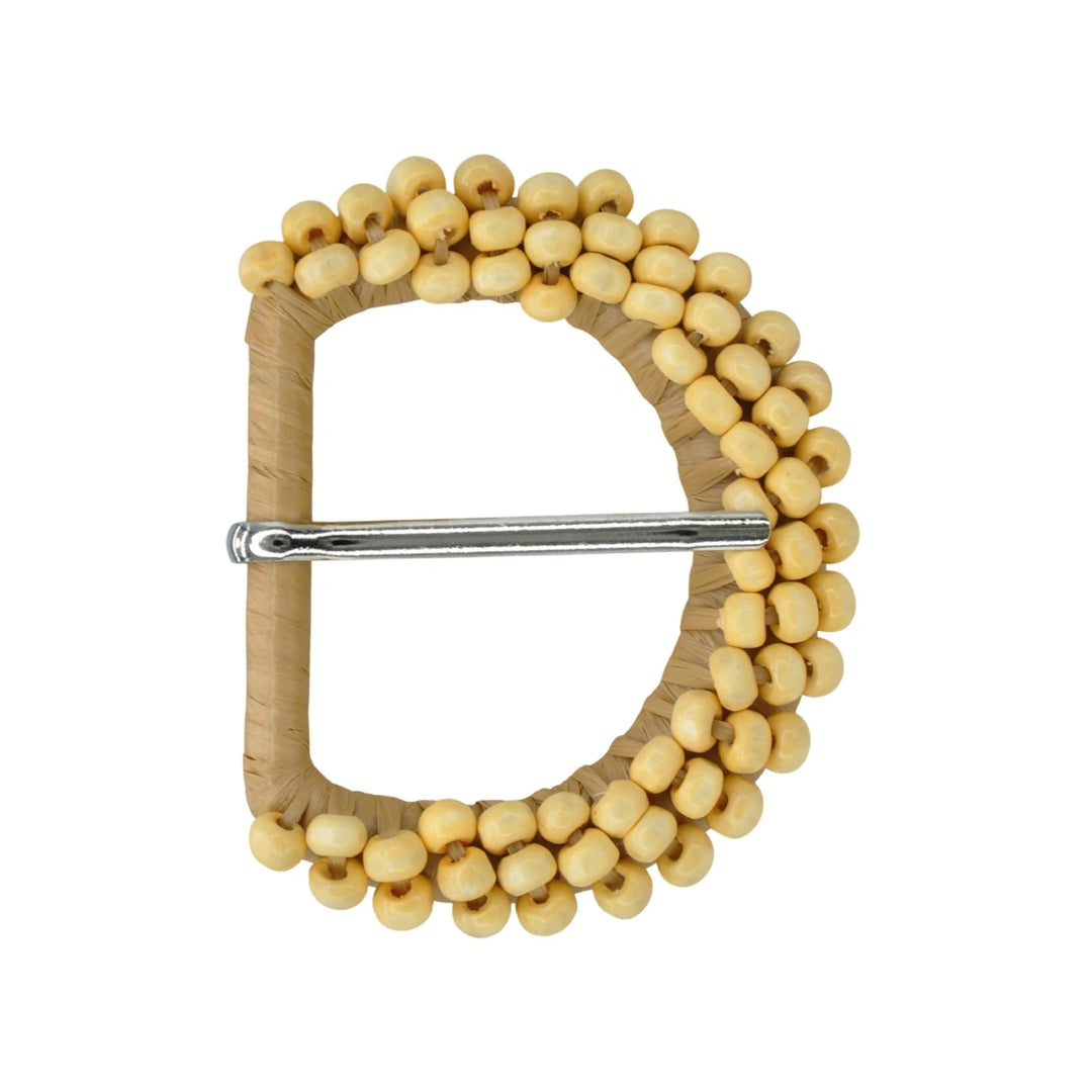 D-Shaped Designer Raffia Buckle | 2.7 inches & 2.9 inches