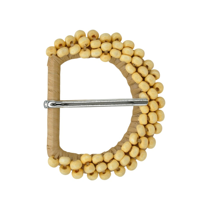 D-Shaped Designer Raffia Buckle | 2.7 inches & 2.9 inches