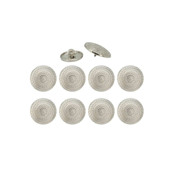 Embossed Floral Metal Buttons | 18mm(28L) & 23mm(36L)
