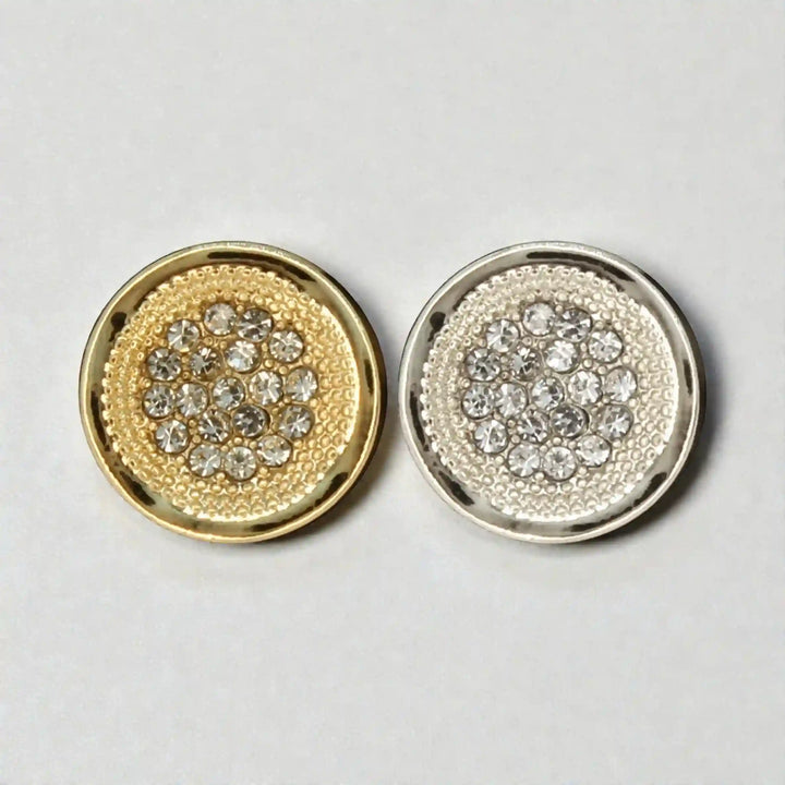 Luxurious Diamond Metal Buttons | 11mm (18L)