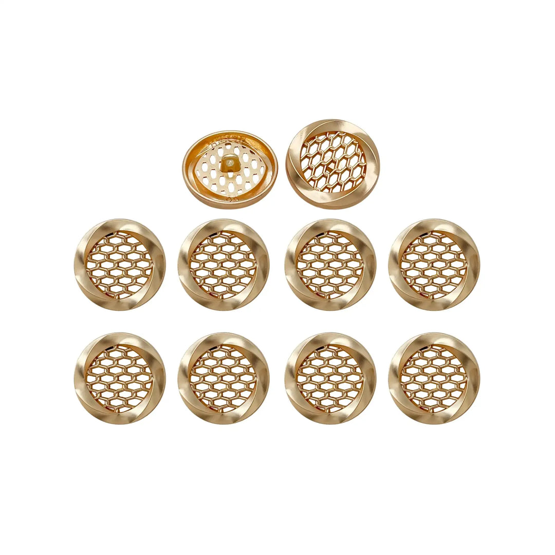 Honeycomb Metal Buttons | 15mm, 18mm & 23mm