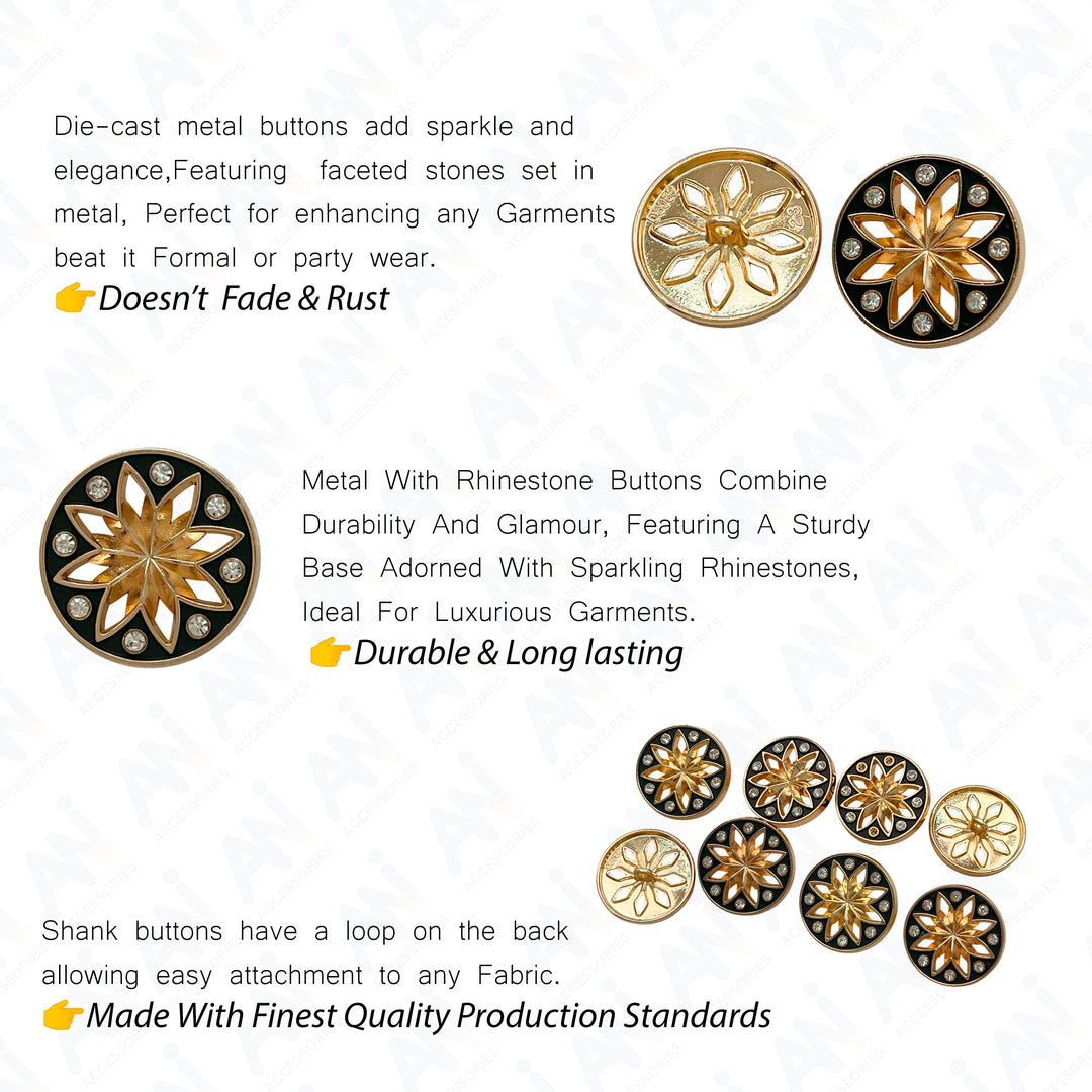 Elegant Star Metal Buttons