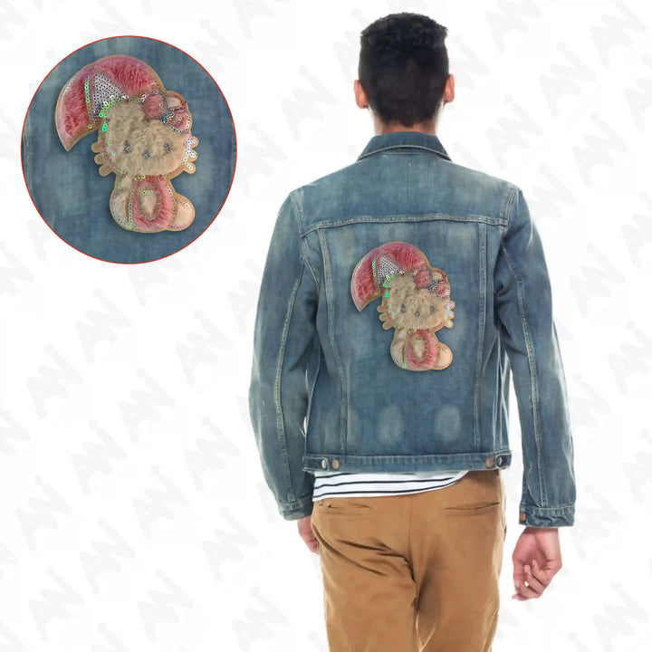 Fuzzy Hello Kitty Sequin Patch