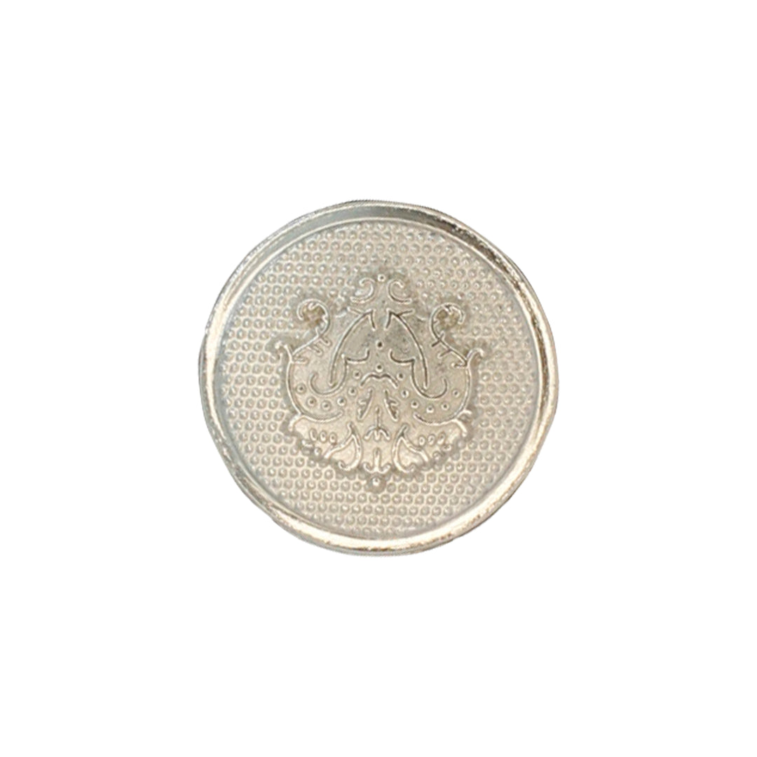 Embossed Floral Metal Buttons