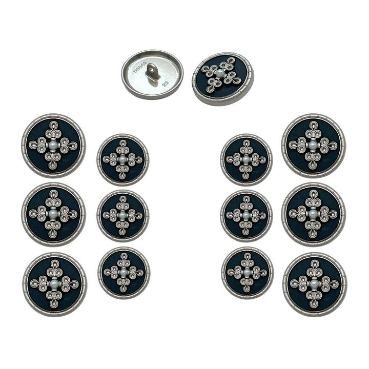 Elegant Pearl Metal Buttons for Clothing