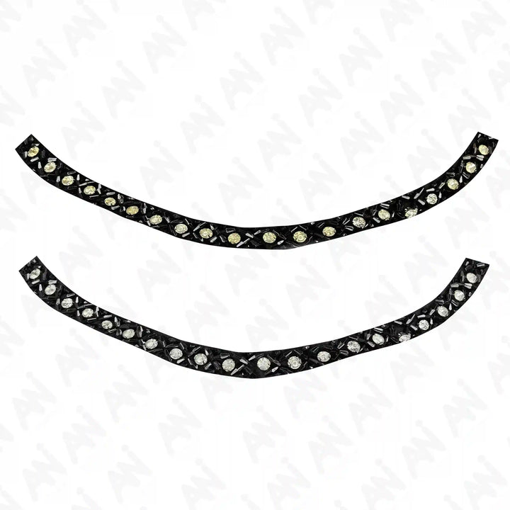 Black and Crystal Neckline