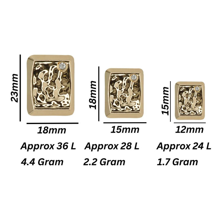 Square Jewel Buttons | 23mm, 18mm & 15mm
