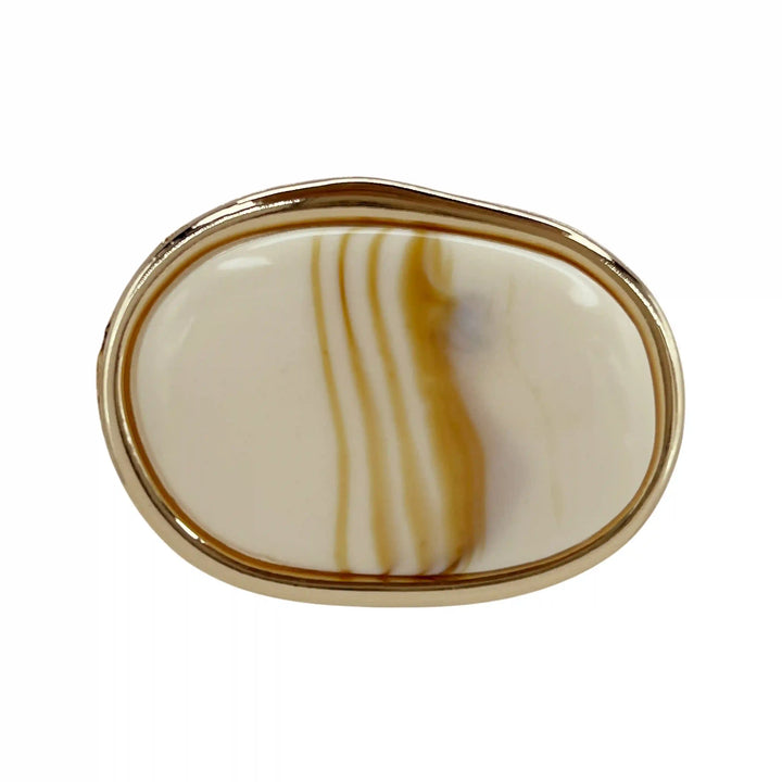 Vintage Marble Oval Buckle