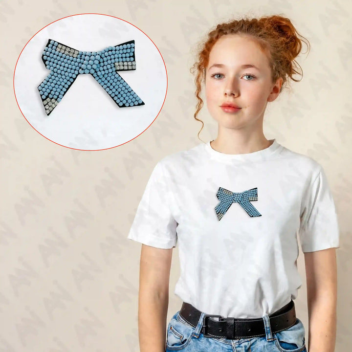 Beaded Bow Sew Patch