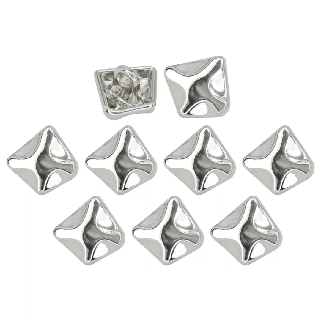 Rounded Square Metal Buttons