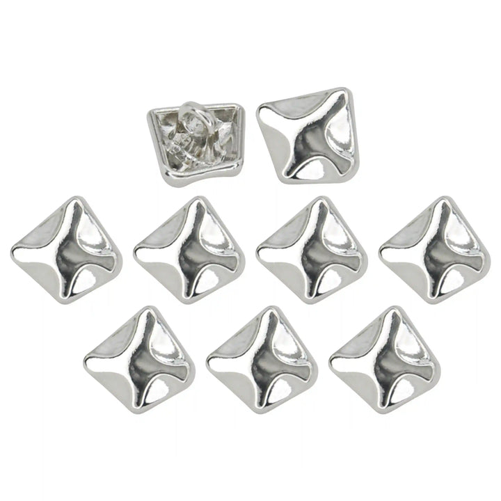 Rounded Square Metal Buttons