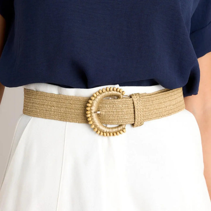 D-Shaped Designer Raffia Buckle | 2.7 inches & 2.9 inches