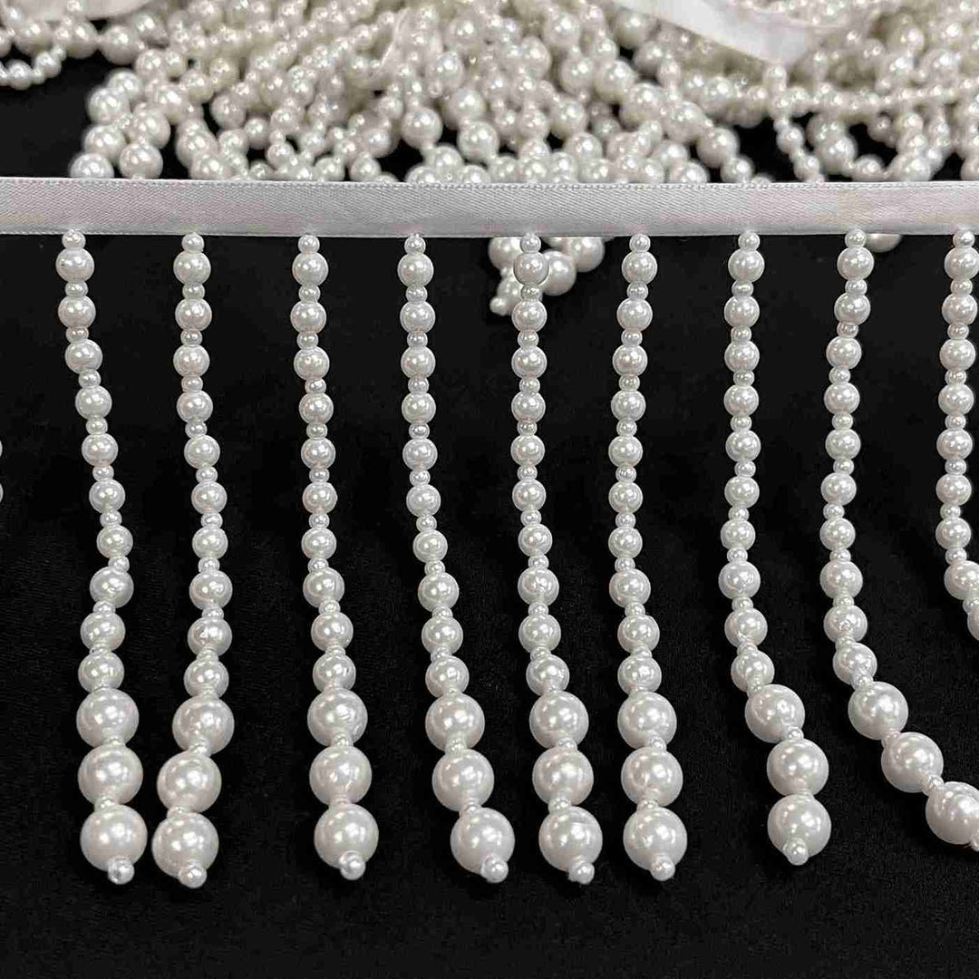 Premium Pearl Tassel Lace Trim