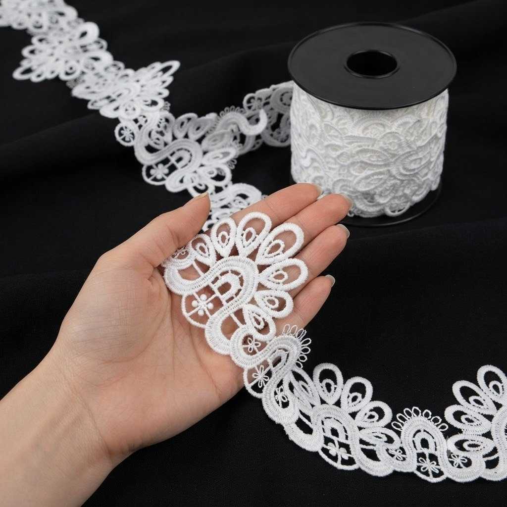 2 Meter | Symmetrical Arch Spun Poly Lace | 2.7 inch |  SKU-107