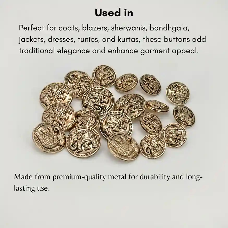 Combo Pack Elephant Brooch & Elephant Buttons