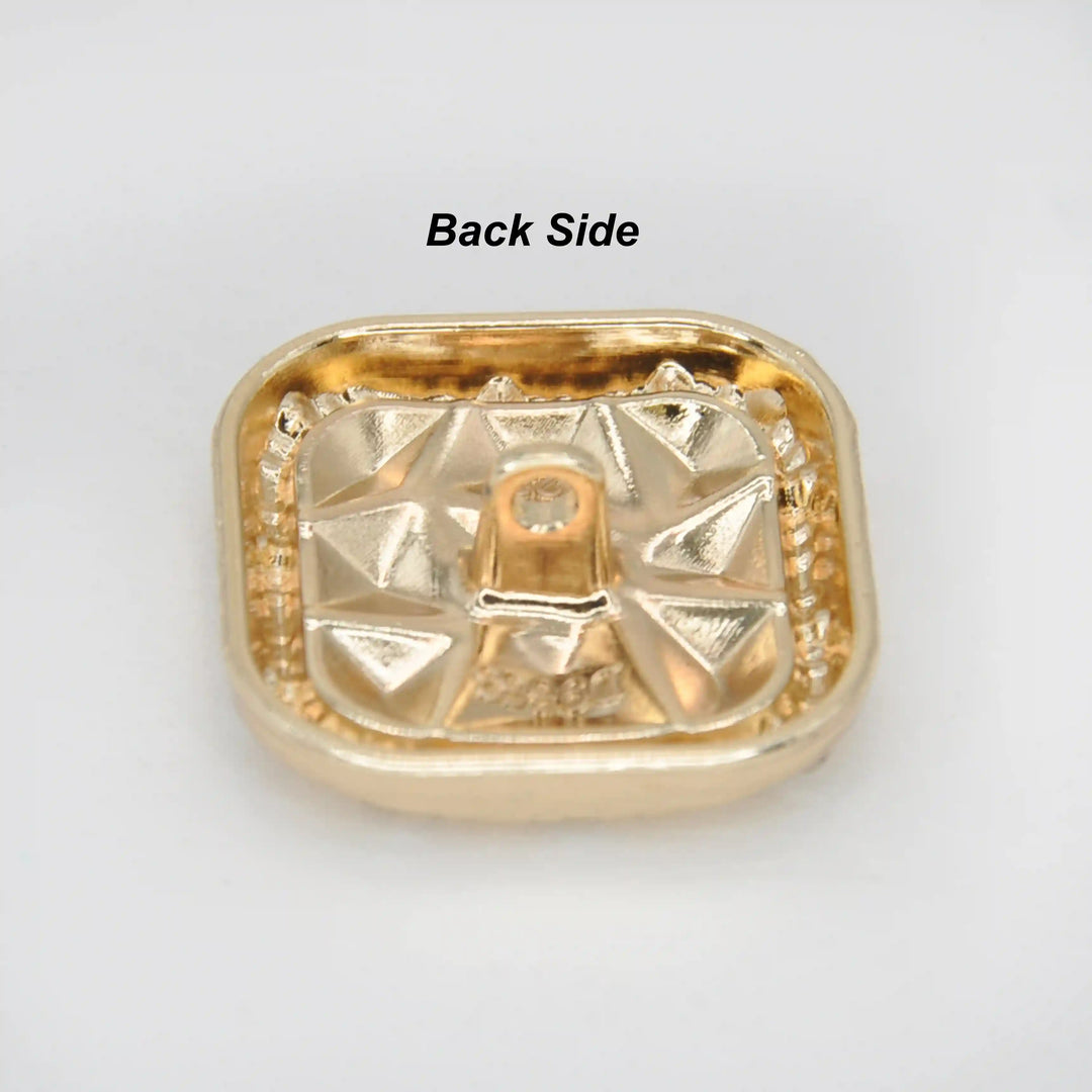 Rhinestone Border Facet Metal Button | 15mm(24L) & 24mm(38L)