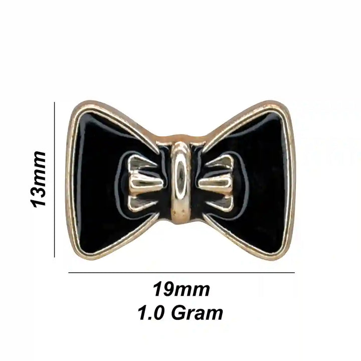 Bow Styled Lapel Pin with Butterfly Clutch | 19mm