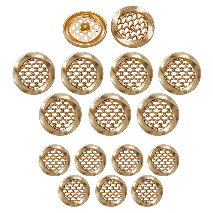 Honey Comb Metal Buttons