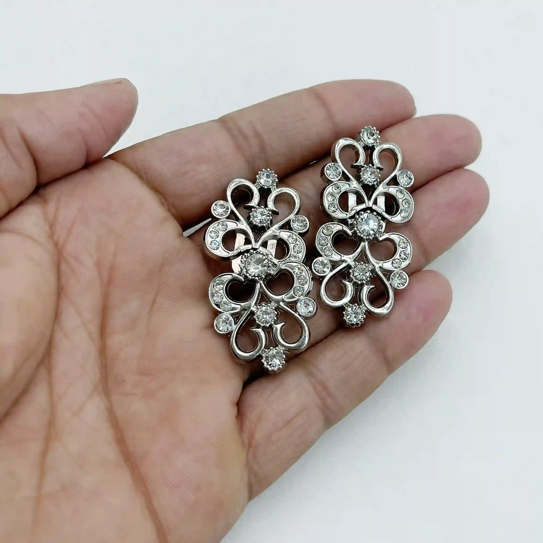 Swarovski-Style Crystal Frog Closure Buttons