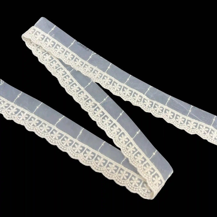 Geometric Blossom Organza Lace | 2 Meters | CE-2
