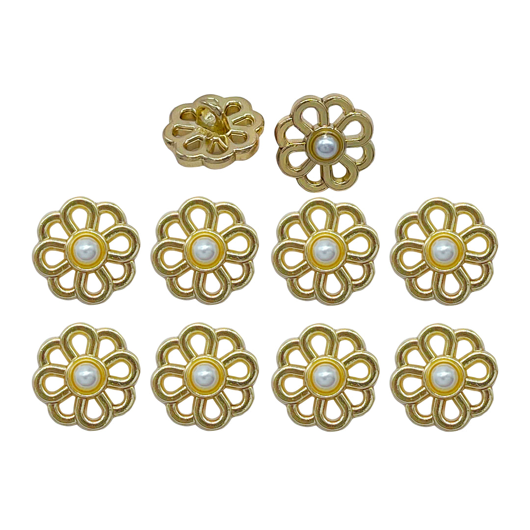 Decorative Flower Metal Buttons