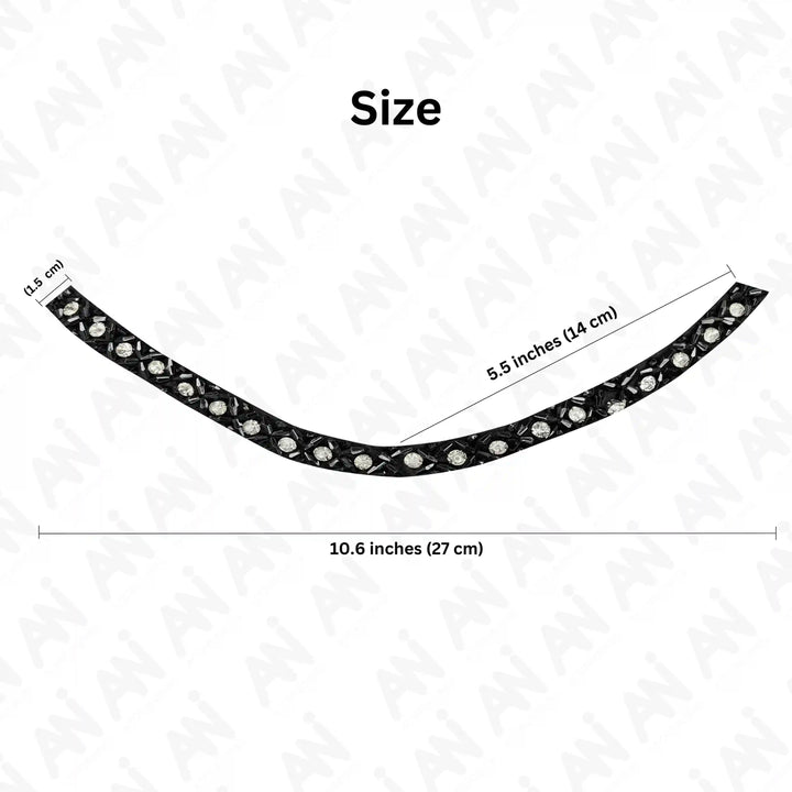 Black and Crystal Neckline