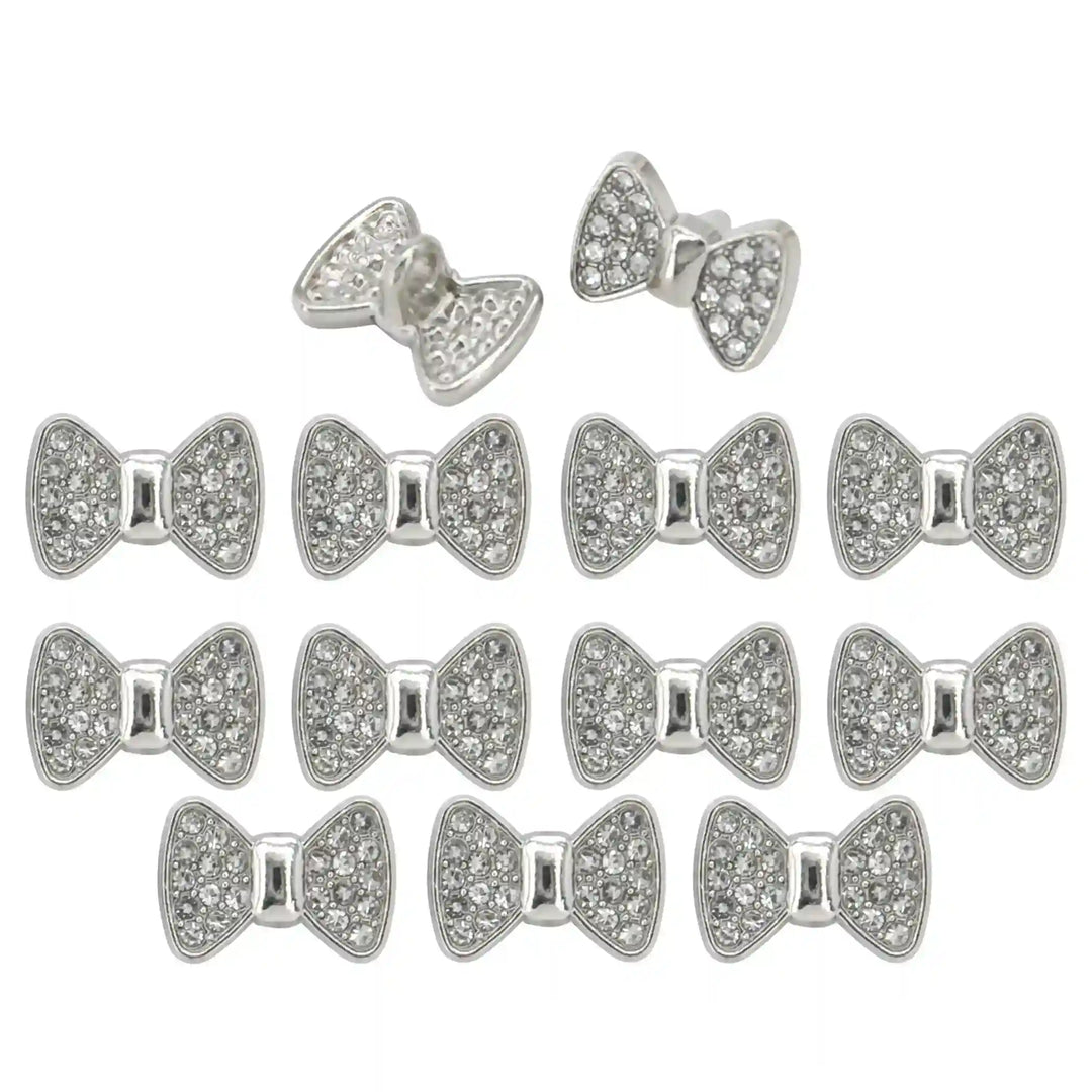 Bow Style Rhinestone Shirt Buttons