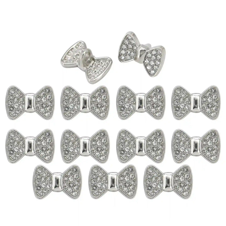 Bow Style Rhinestone Shirt Buttons