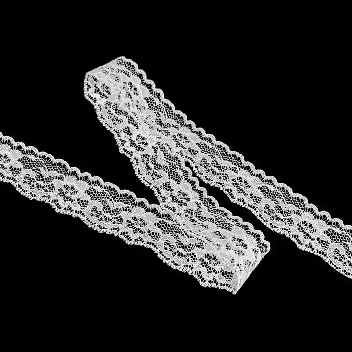 White Delicate Narrow Lace | SKU-61