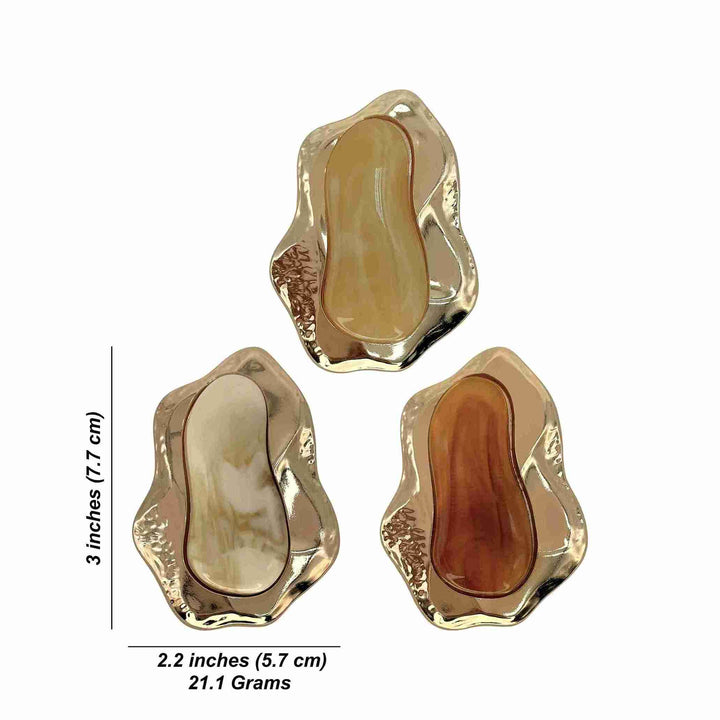 Baroque Nugget Resin Marble Buckle