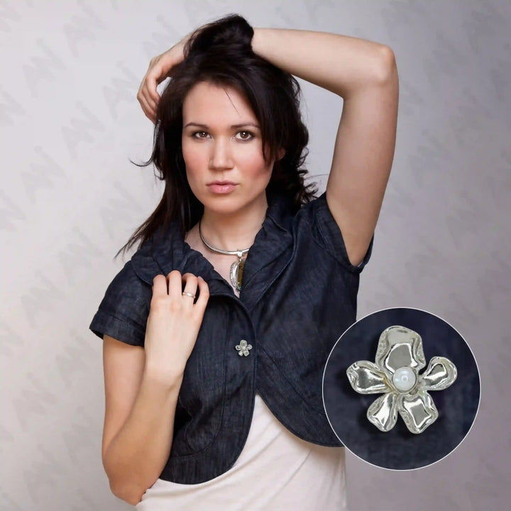 Floral Pearl Buttons
