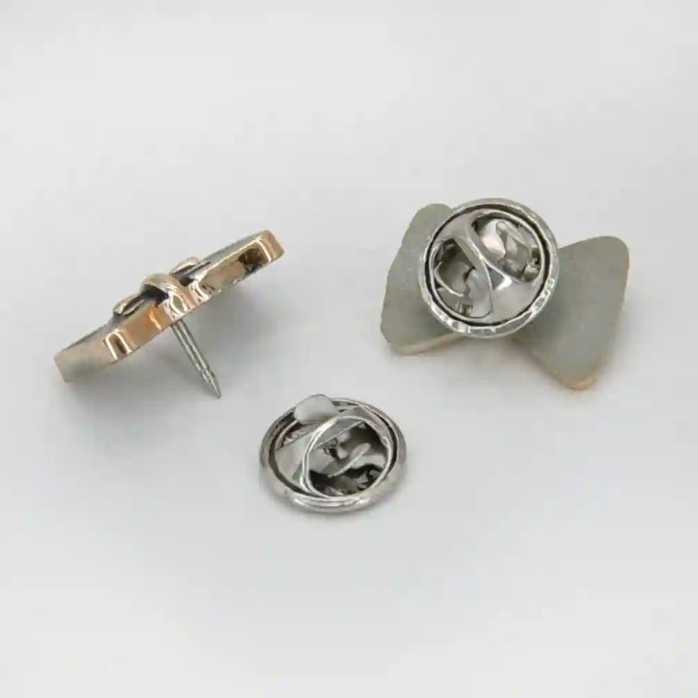 Bow Styled Lapel Pin with Butterfly Clutch | 19mm