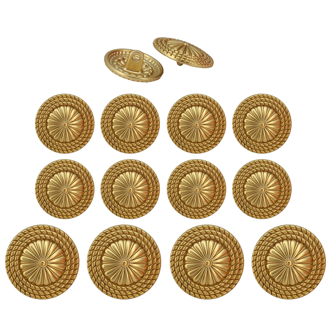 Floral Center Metal Buttons