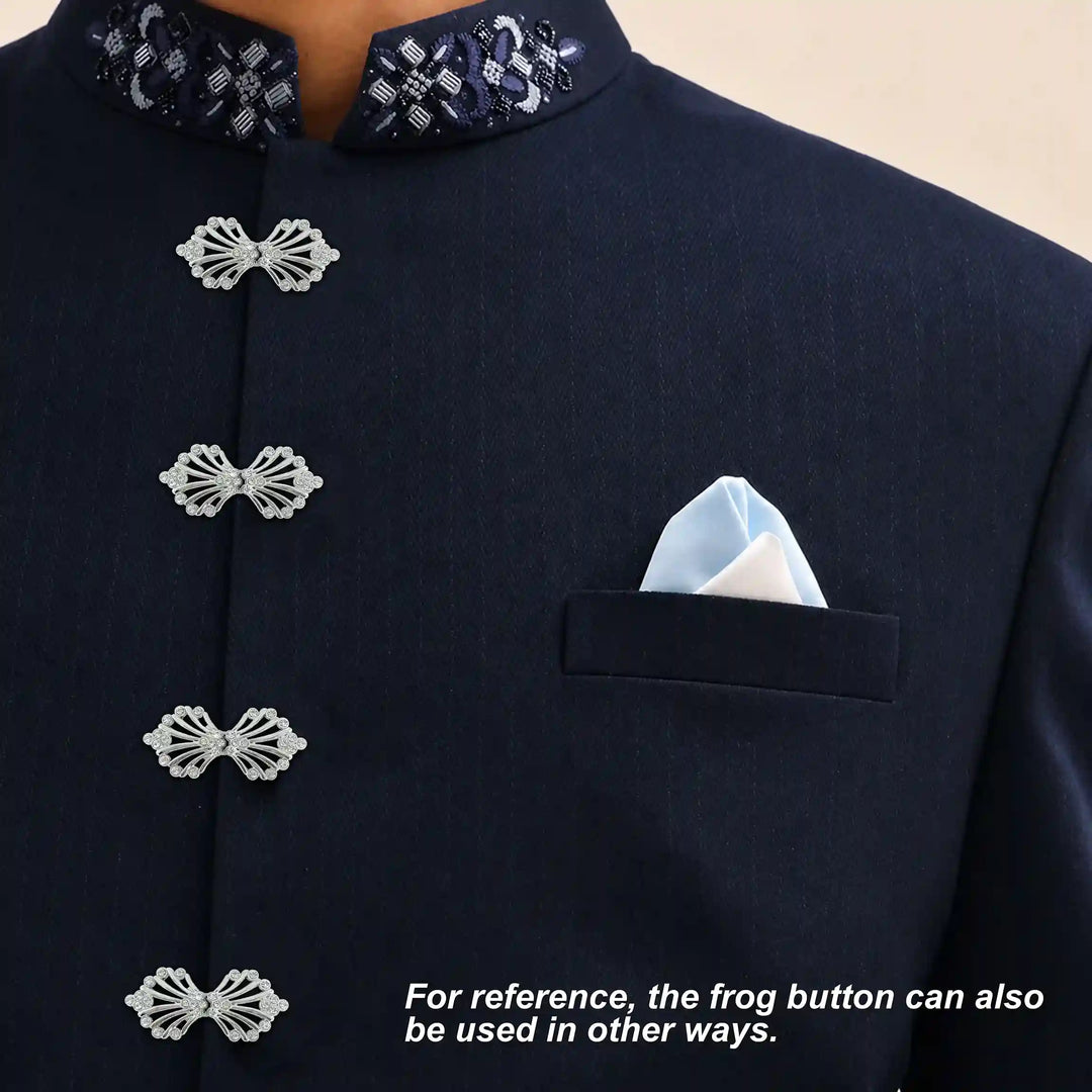 High-Gloss Liquid Ripple Frog Closure Buttons