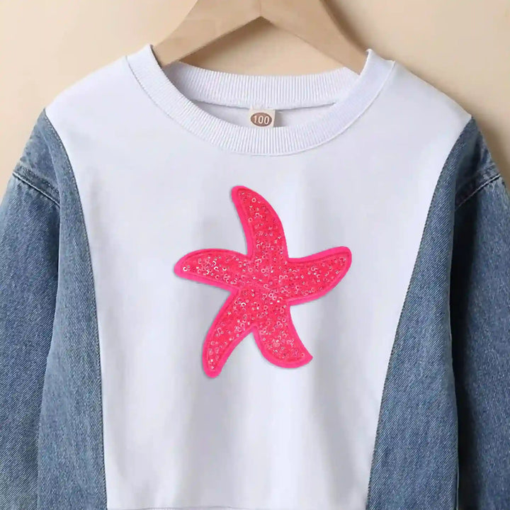 Sequins Star Fish Sew Patch