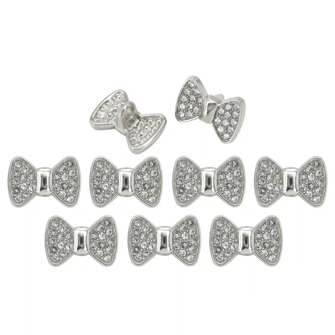 Bow Style Rhinestone Shirt Buttons