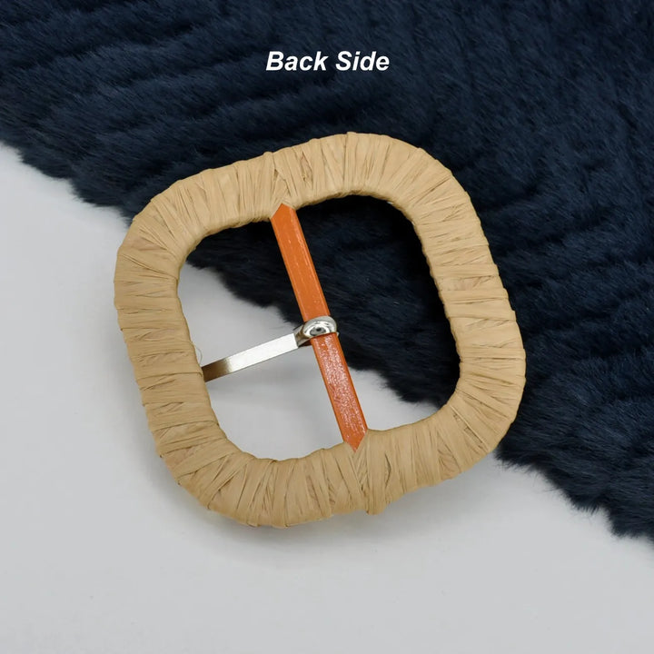 Handmade Beaded Raffia Buckle