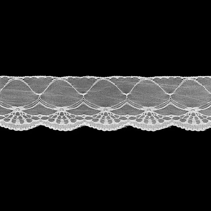 White Delicate Scalloped Lace | SKU-199