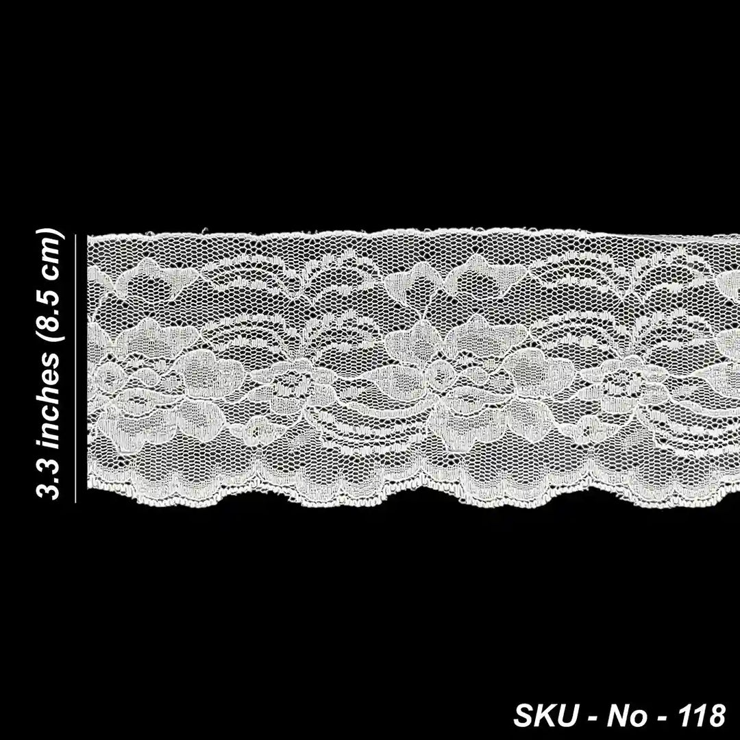 Delicate Floral Petal Pattern Lace Trim | SKU-118