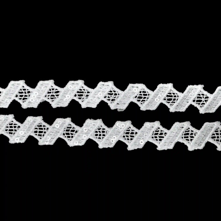 Zig Zag Sequins Lace | K-599