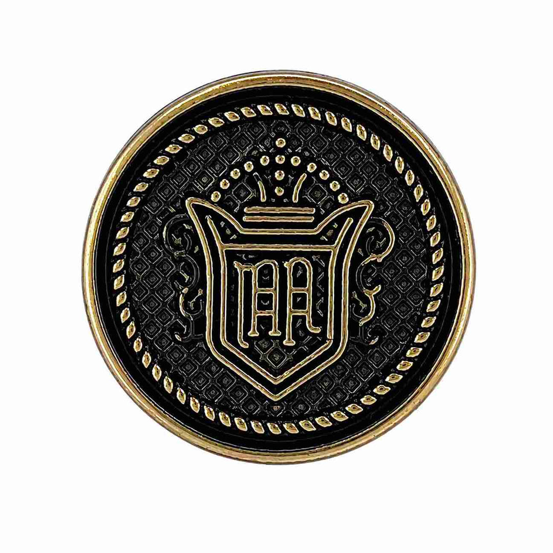 Heraldic-Crest Emblem Button