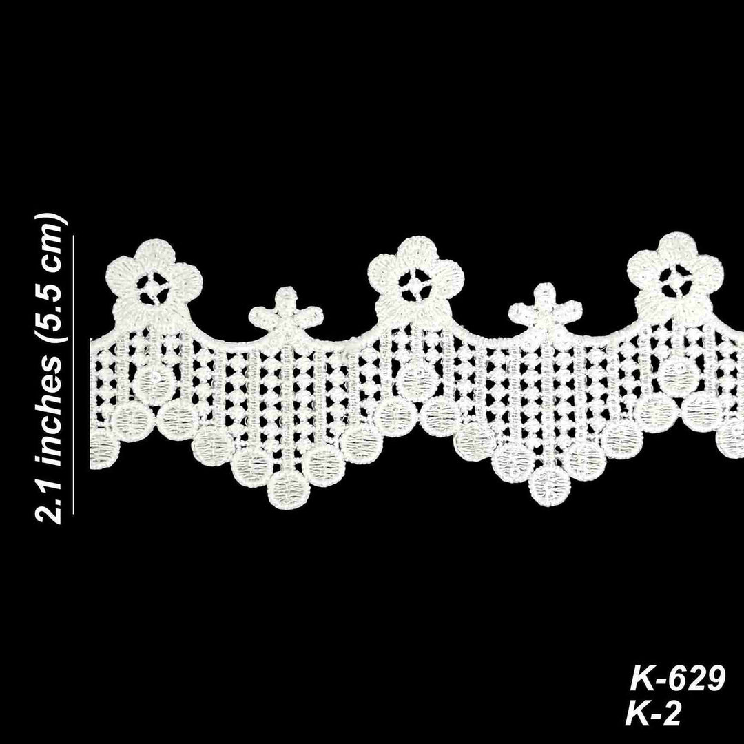 Triangle Shape Floral Cutwork Lace | SKU-K-2/629