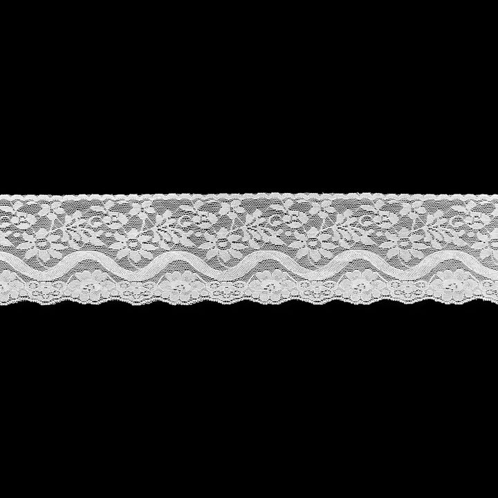 White Wavy Floral Lace | SKU-161