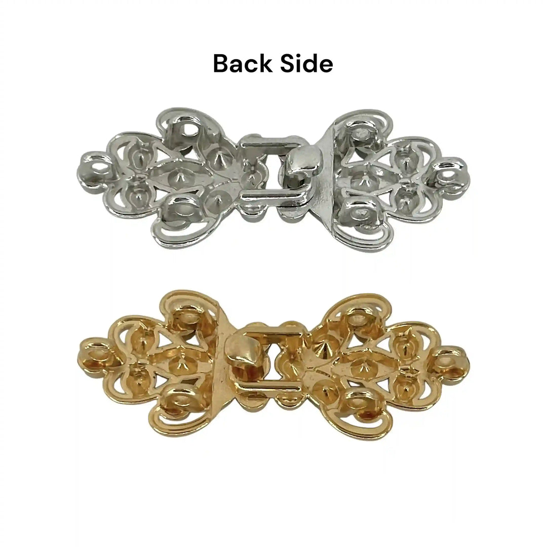 Crystal Arabesque Jeweled Frog Closure Buttons