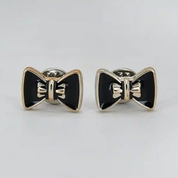 Bow Styled Lapel Pin with Butterfly Clutch | 19mm