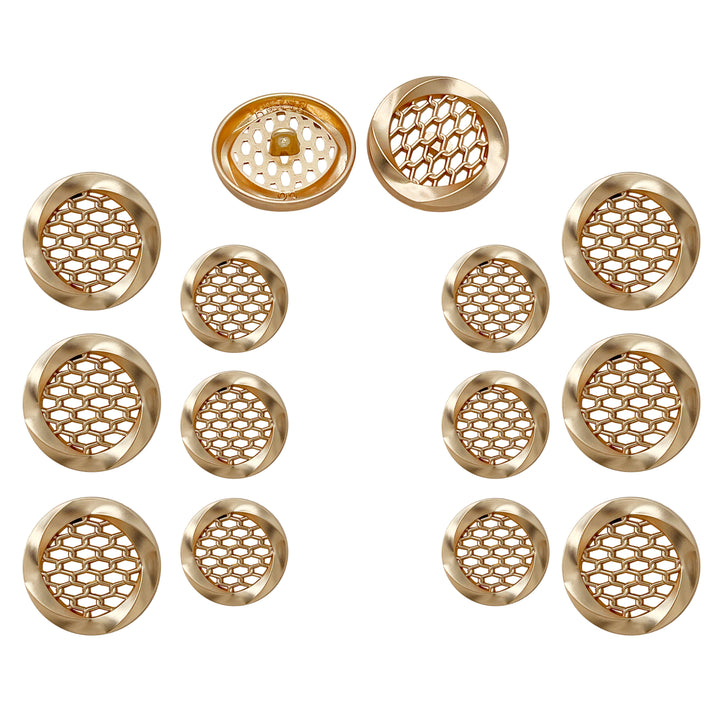 Honey Comb Metal Buttons