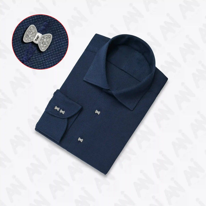 Bow Style Rhinestone Shirt Buttons
